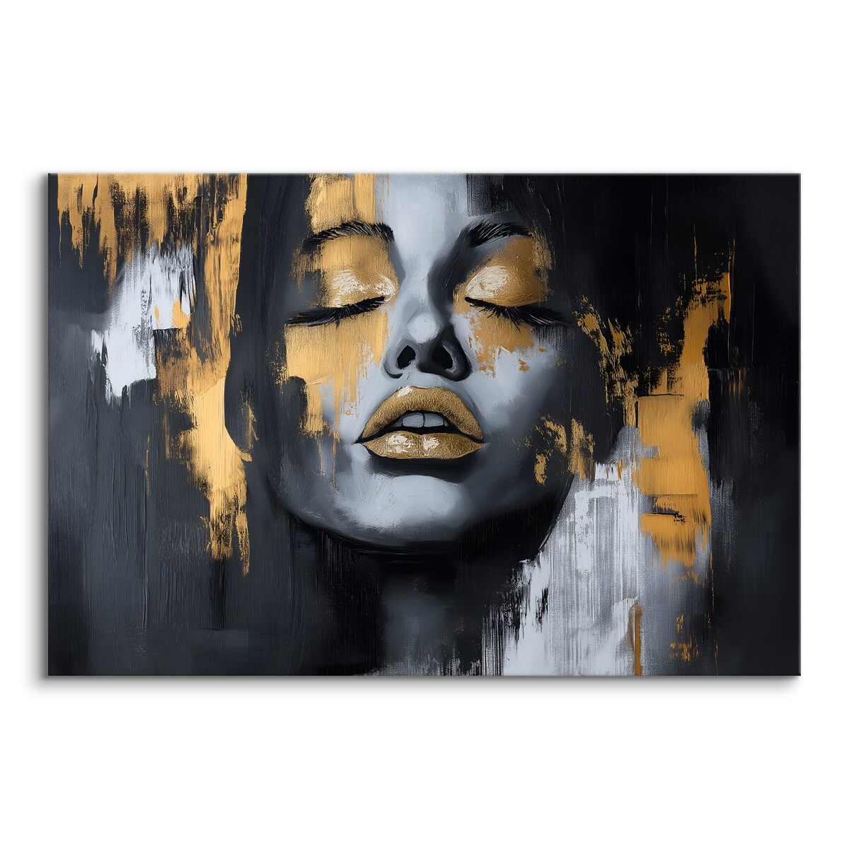 OBRAZ DO SYPIALNI ABSTRAKCYJNY KOBIECY PORTRET W STYLU GLAMOUR 30x20cm