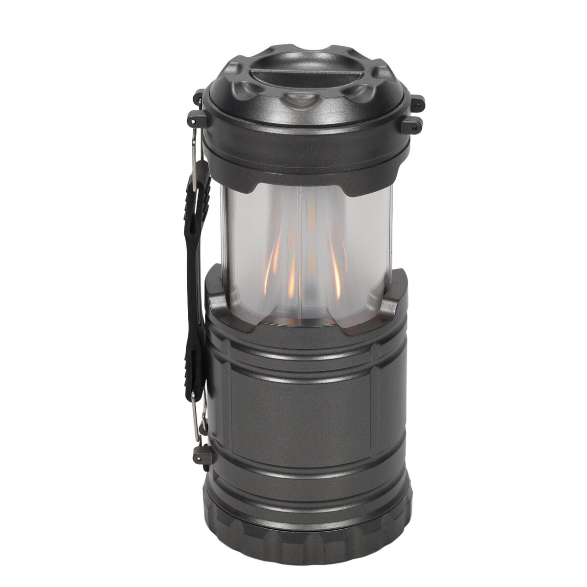 Lampa kempingowa LIGHT, LED, na baterie, tworzywo sztuczne, kolor antracytowy