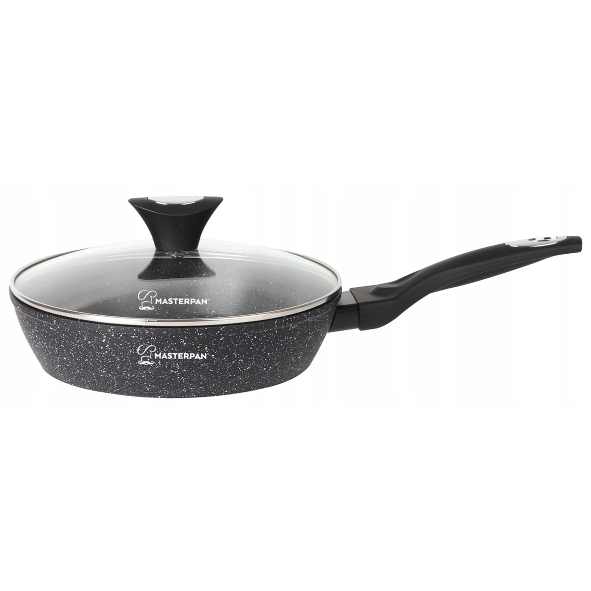 Patelnia Do Smażenia Granitowa 18 Cm Z Pokrywką Nieprzywierająca Na Indukcję Gaz