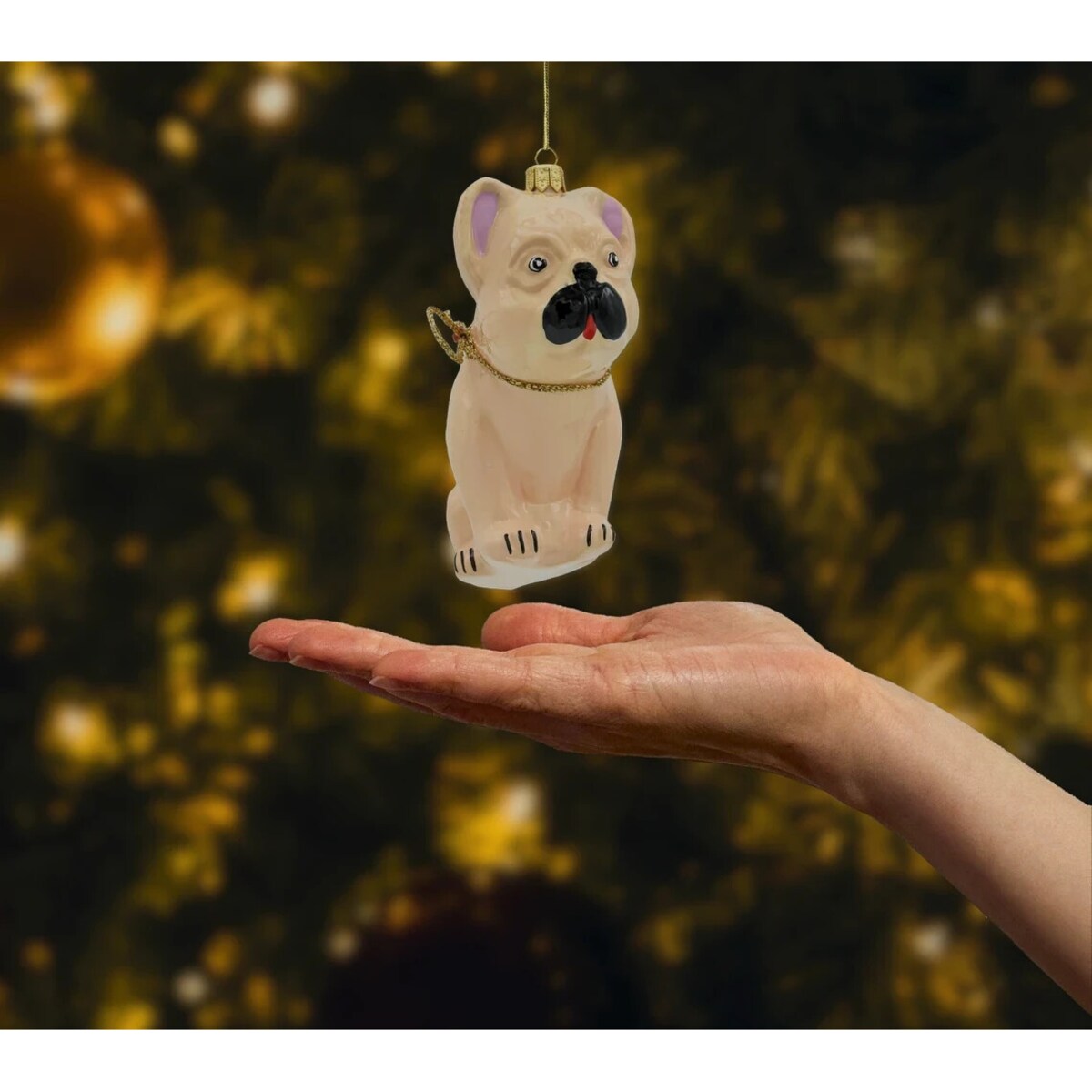 Bombka choinkowa szklana: Buldog