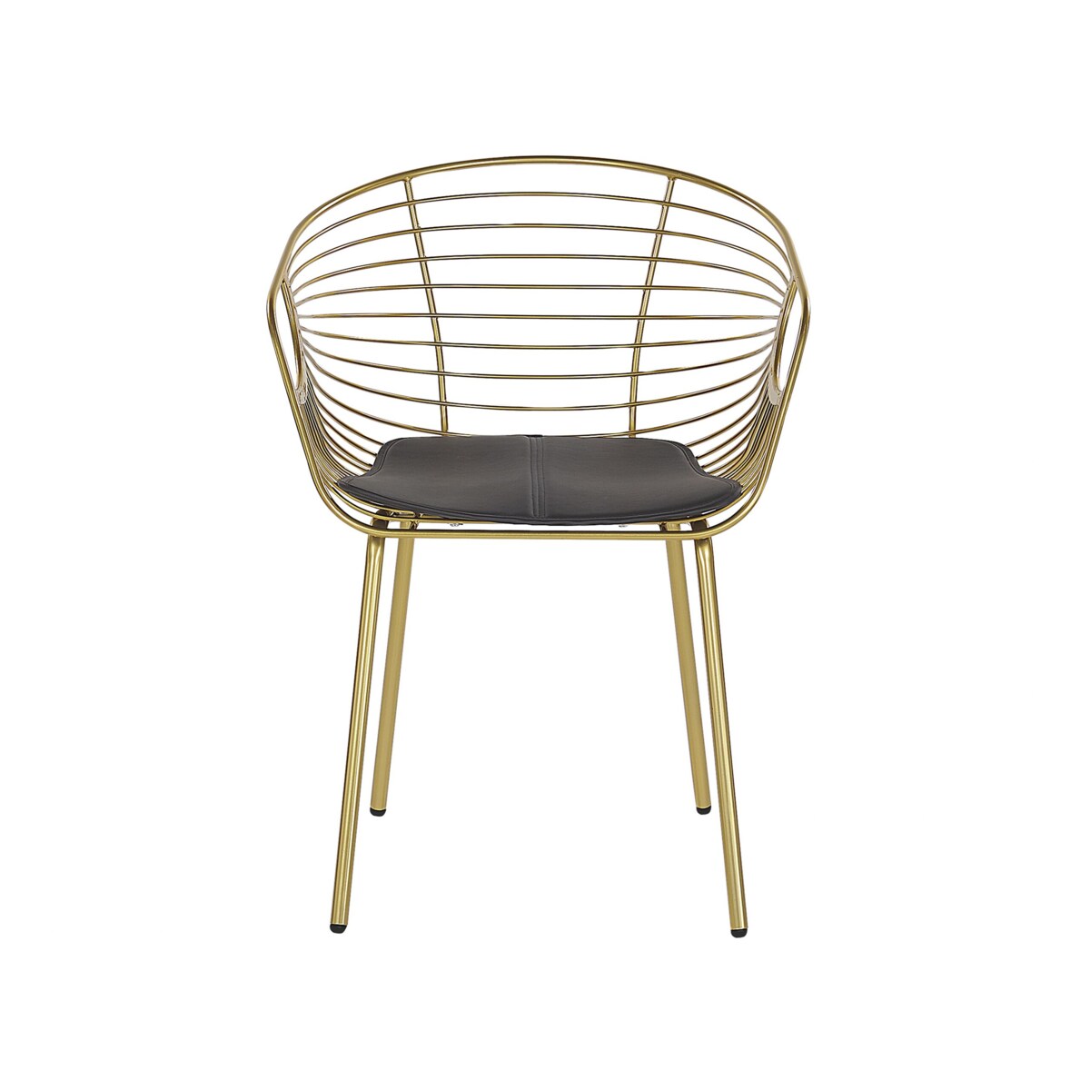 Zestaw 2 krzeseł do jadalni złoty HOBACK