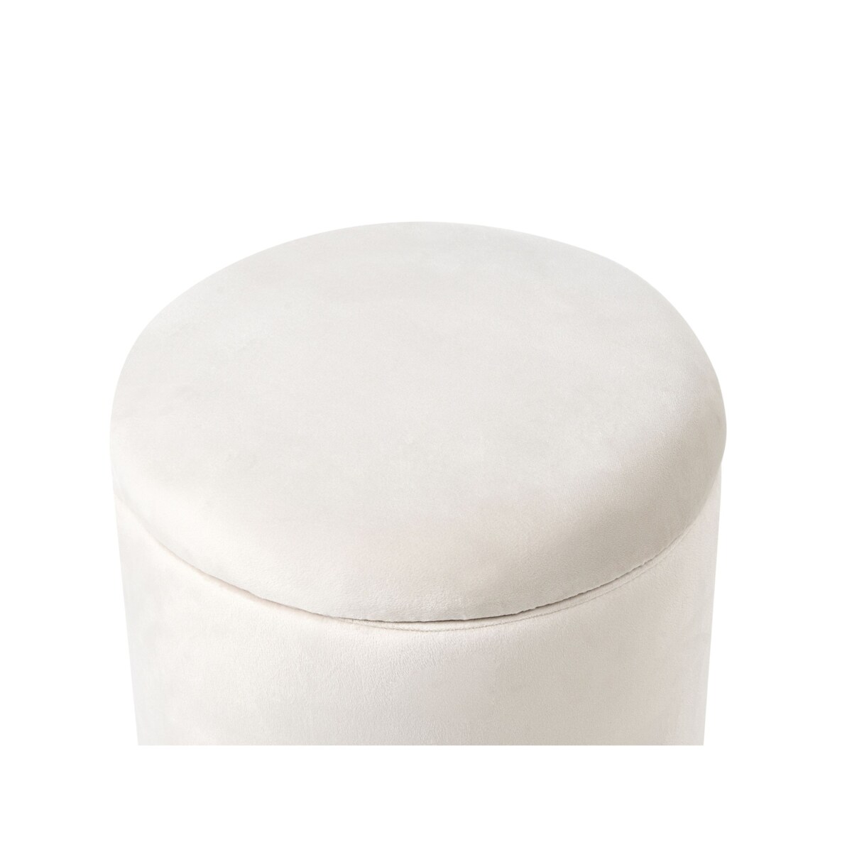 Puf ze schowkiem WENONA Welur Złamana biel