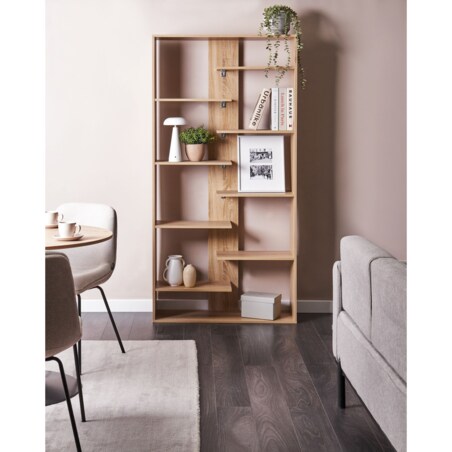 Regał na książki 8 półek FONTAS 180 cm Jasnobrązowy