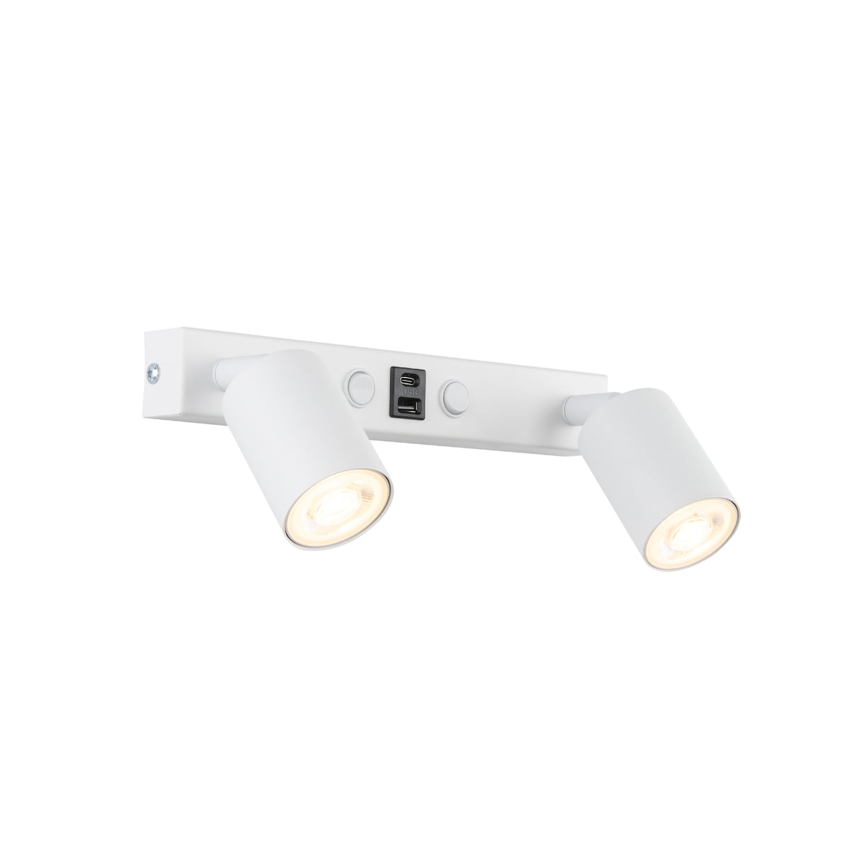 Kinkiet 2xGU10 z USB A/C i włącznikiem NEX White biały TK Lighting 11355