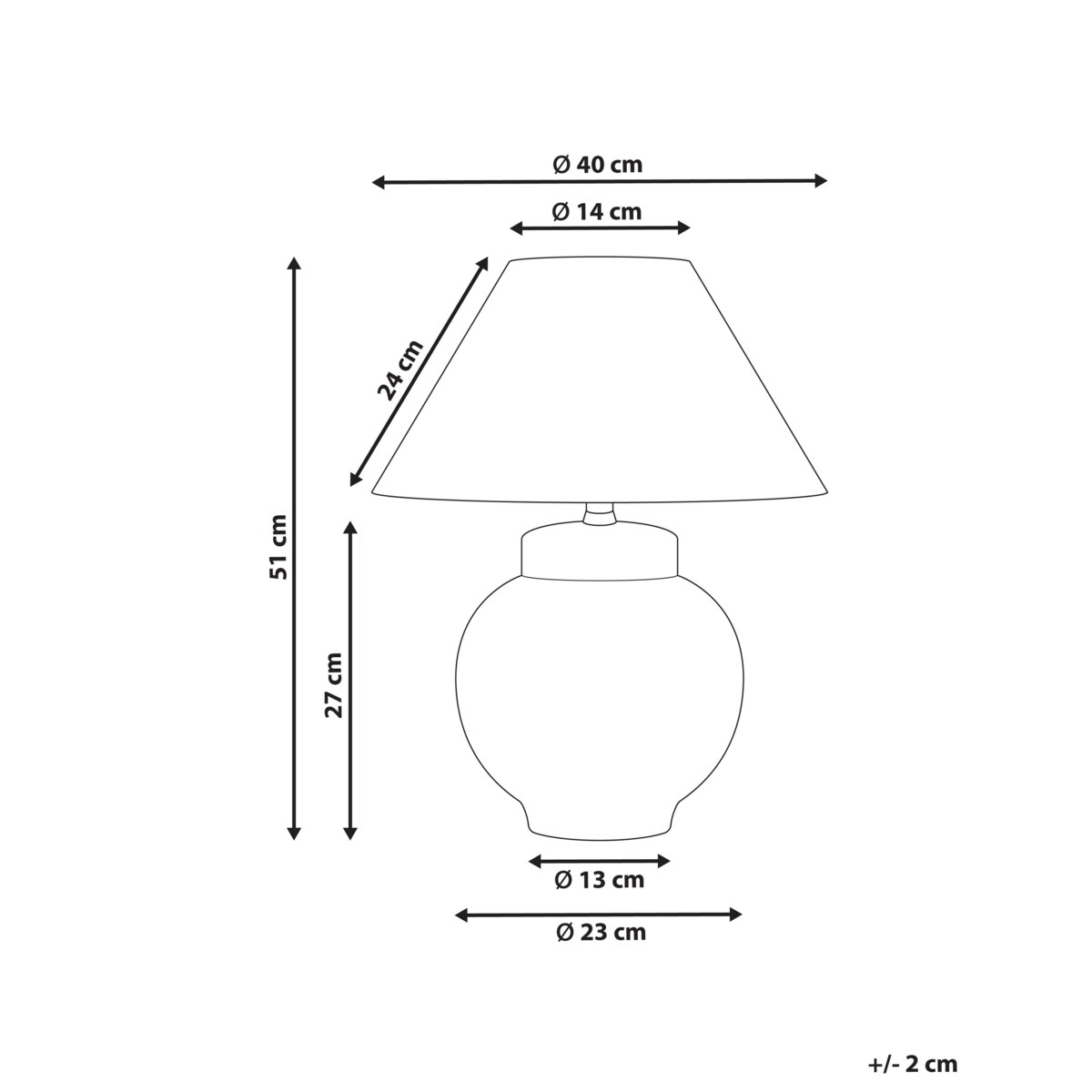 Lampa stołowa ARUNCA Porcelana Biały/ niebieski
