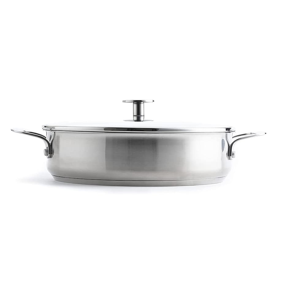 Patelnia stalowa z powłoką, głęboka z pokrywką 28 cm / KitchenAid