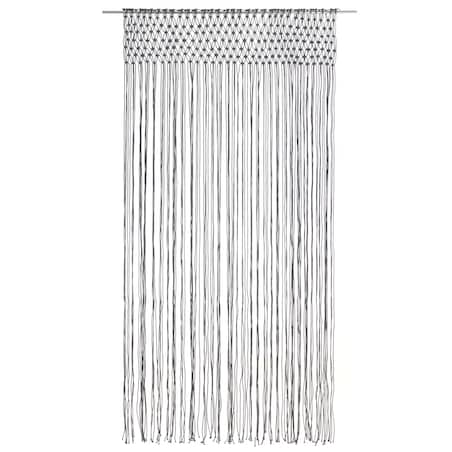 vidaXL Zasłona z makramy, antracyt, 140 x 240 cm, bawełna