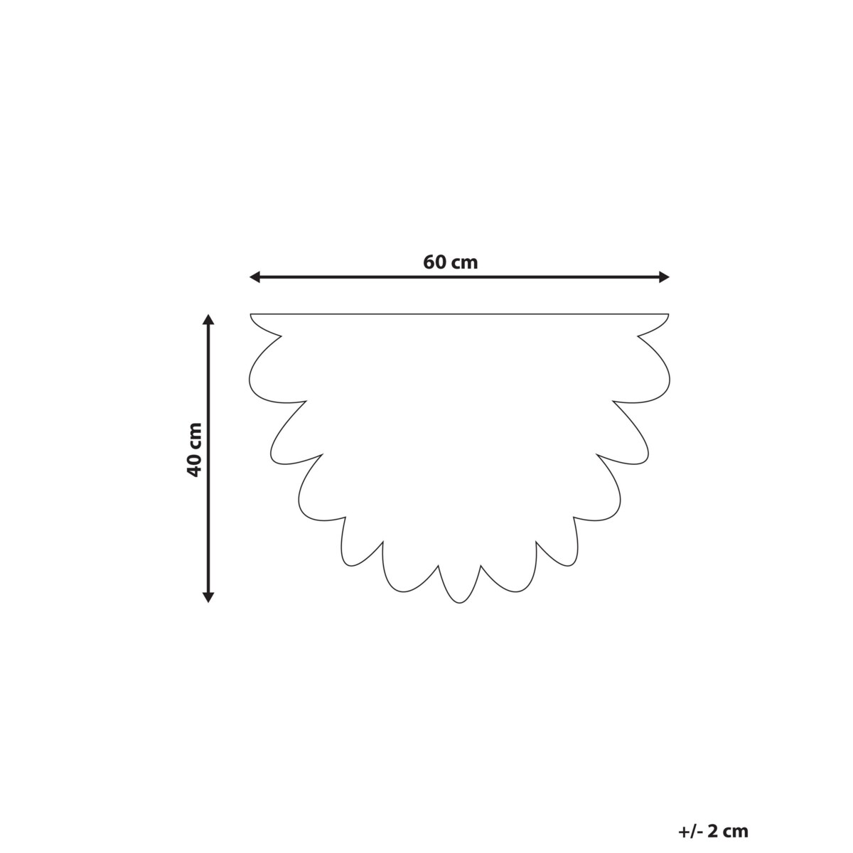 Wycieraczka kokosowa w kształcie kwiatu 40 x 60 cm wielokolorowa HOTAKA