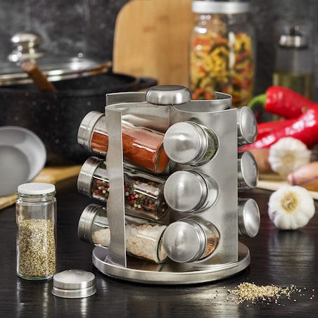 Zestaw pojemników na przyprawy 13 elementów przyprawnik KINGHOFF
