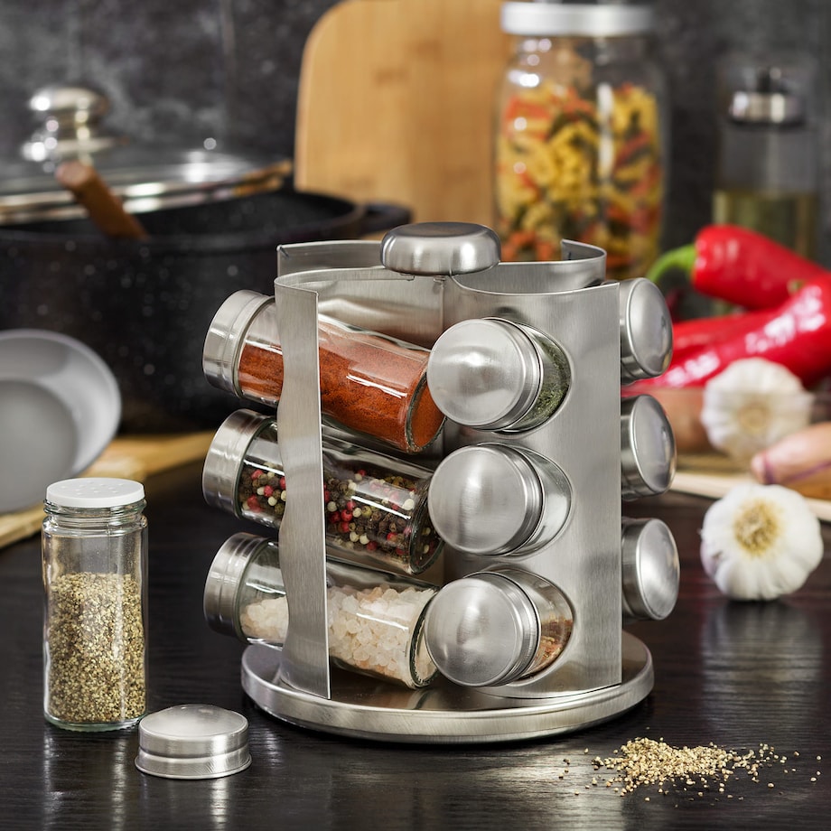 Zestaw pojemników na przyprawy 13 elementów przyprawnik KINGHOFF