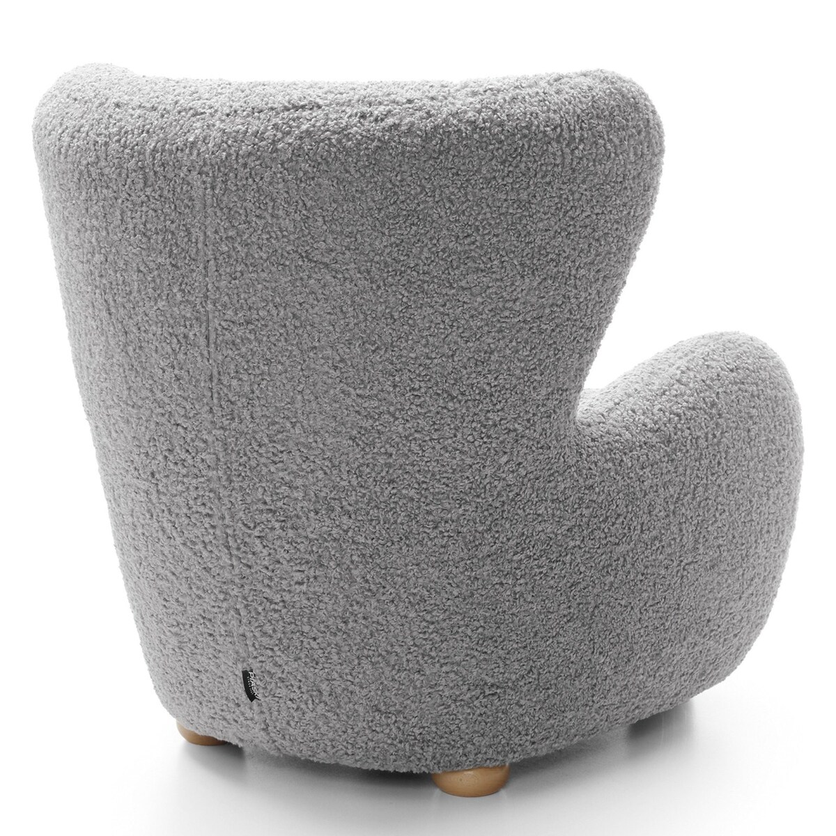 Fotel uszak boucle 91x88x100 cm POLTRONA szary