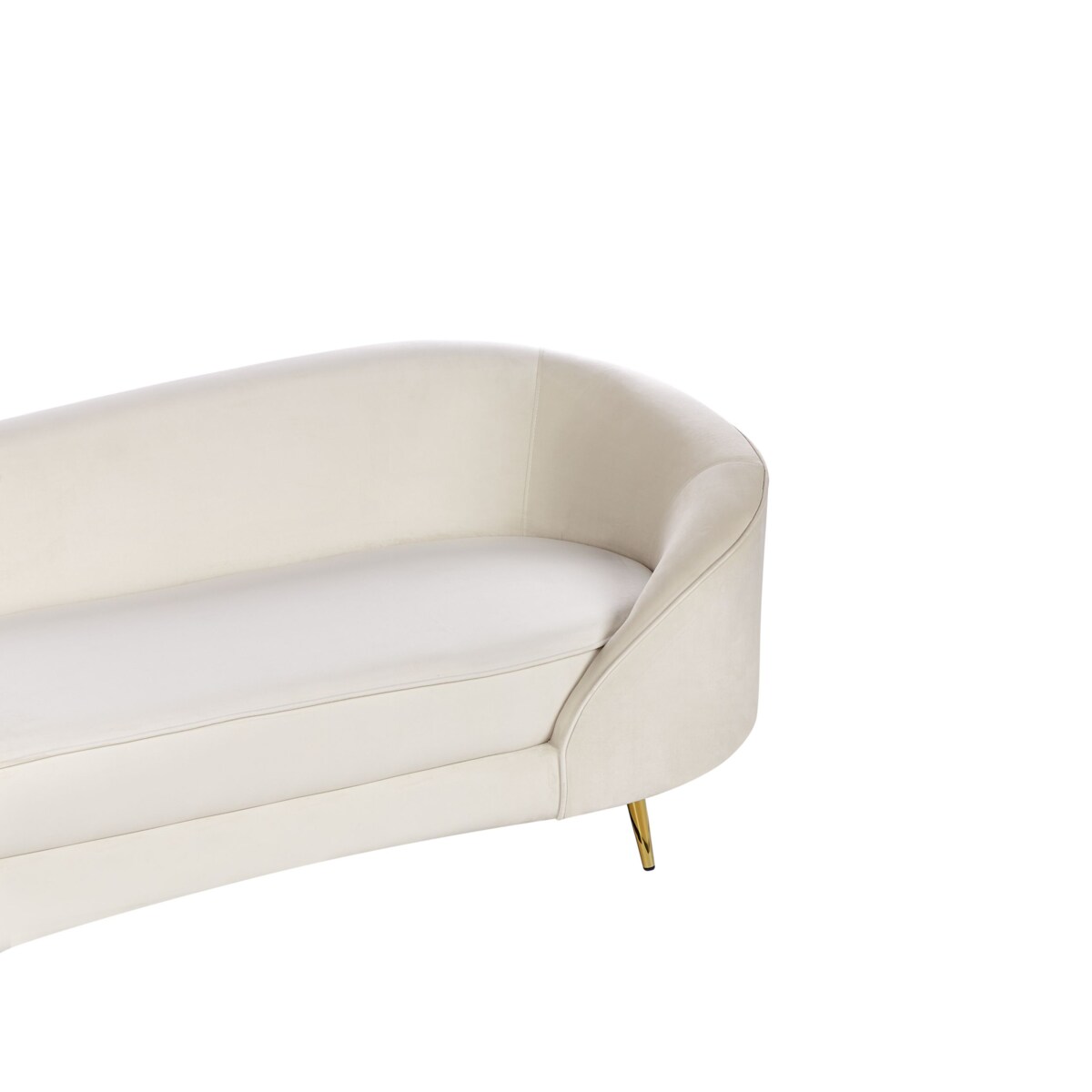 Sofa welurowa beżowa SAVAR