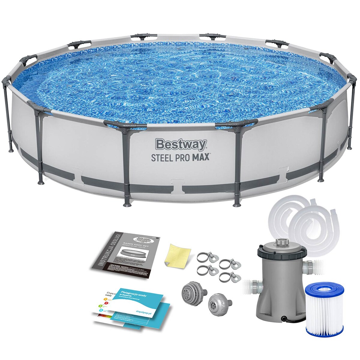 Basen ogrodowy stelażowy 366x76 cm Bestway 9w1