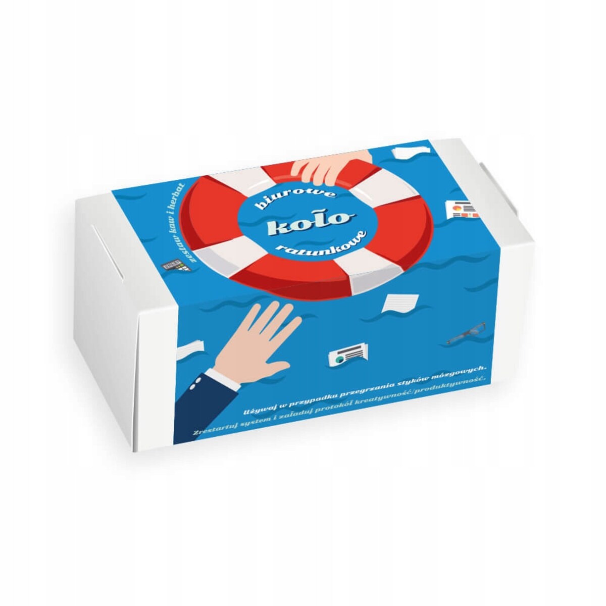 Zestaw mix 20 różnych smaków kaw mielonych i herbat liściastych premium "BIUROWE KOŁO RATUNKOWE" na prezent upominek dla kobiety faceta mężczyzny