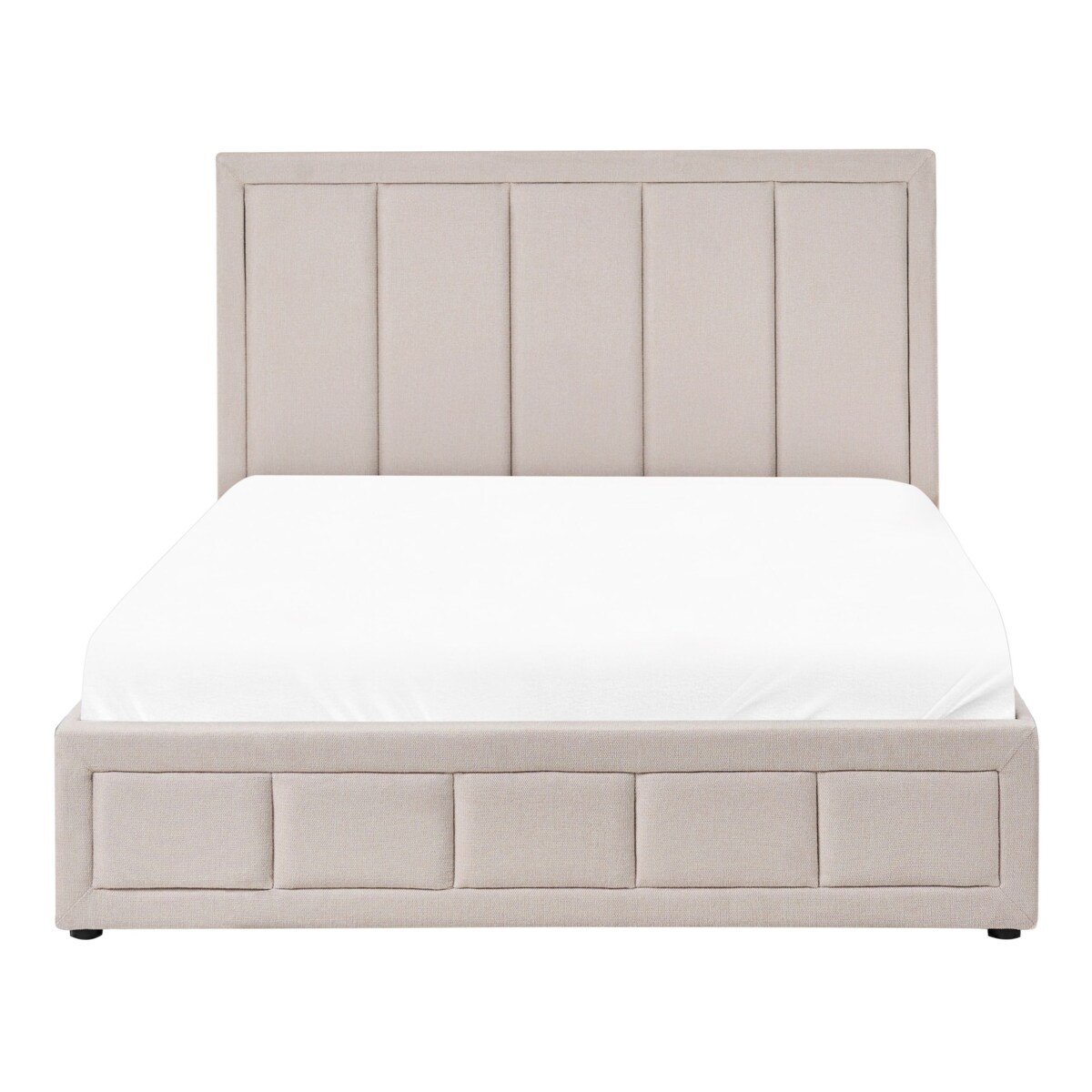 Łóżko z pojemnikiem QUIBERON 140 x 200 cm Beżowy