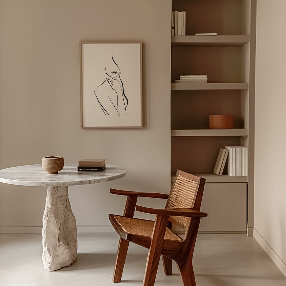 plakat line art mystery lady 5 50x70 cm