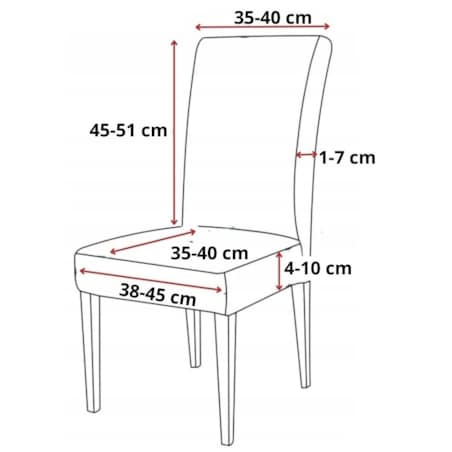 Pokrowiec na krzesło szary welur uniwersalny elastyczny