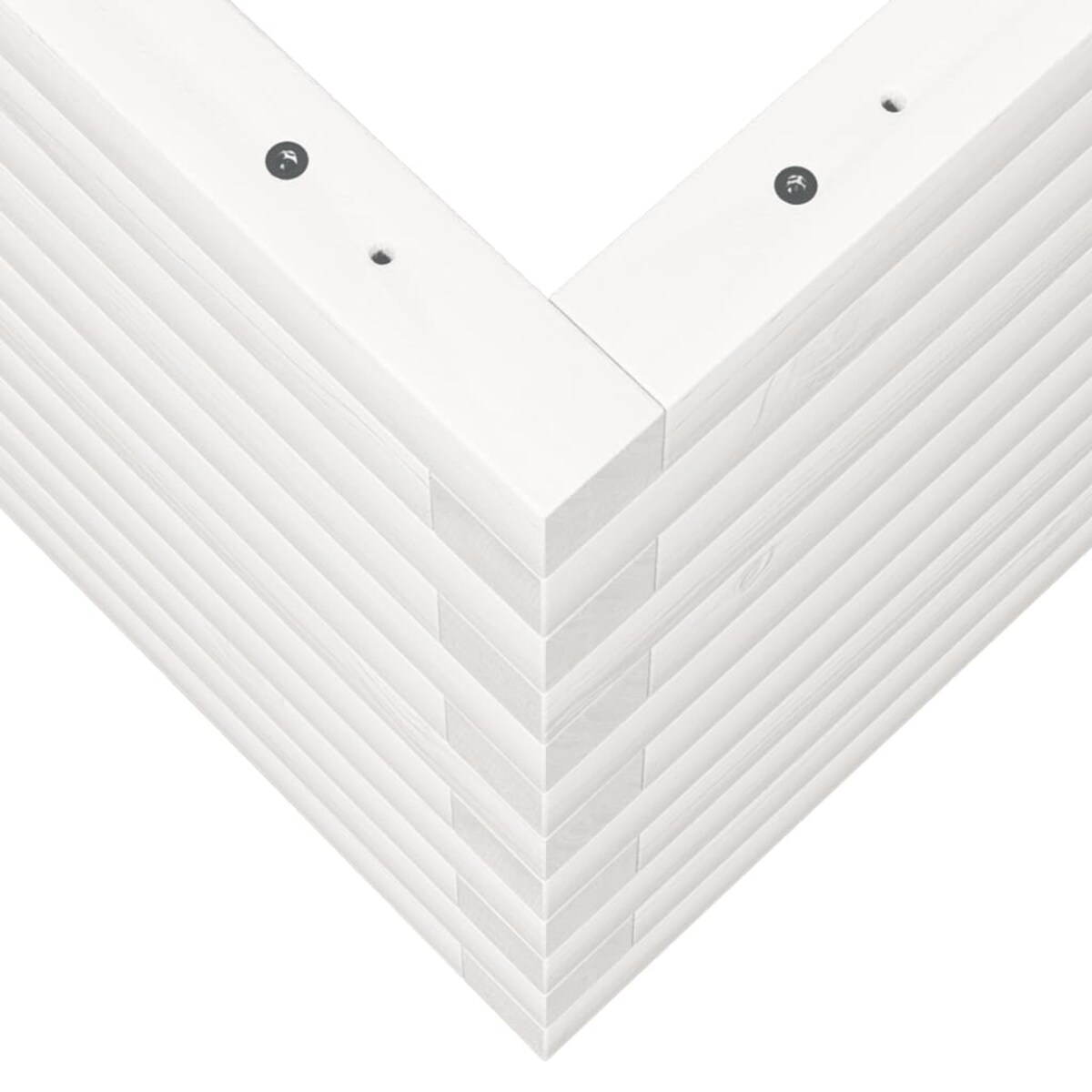 vidaXL Donica ogrodowa, biała, 90x40x45,5 cm, lite drewno sosnowe