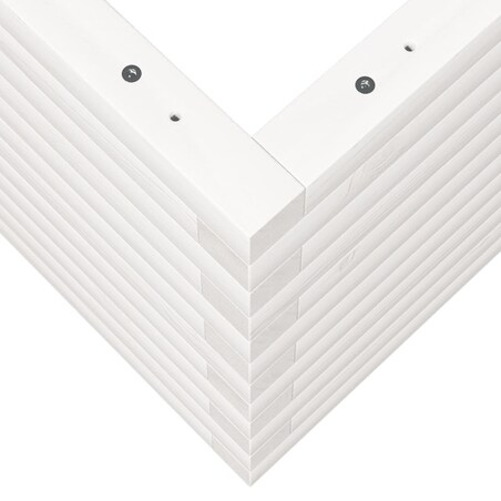 vidaXL Donica ogrodowa, biała, 90x40x45,5 cm, lite drewno sosnowe