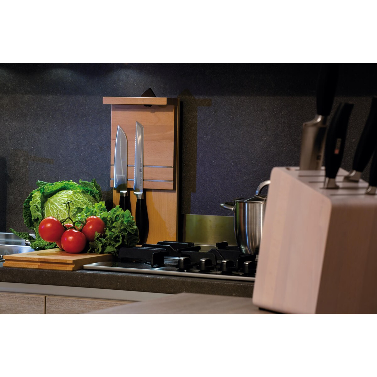 Blok magnetyczny z drewna bukowego + deska kuchenna Artelegno Bologna - 20 cm