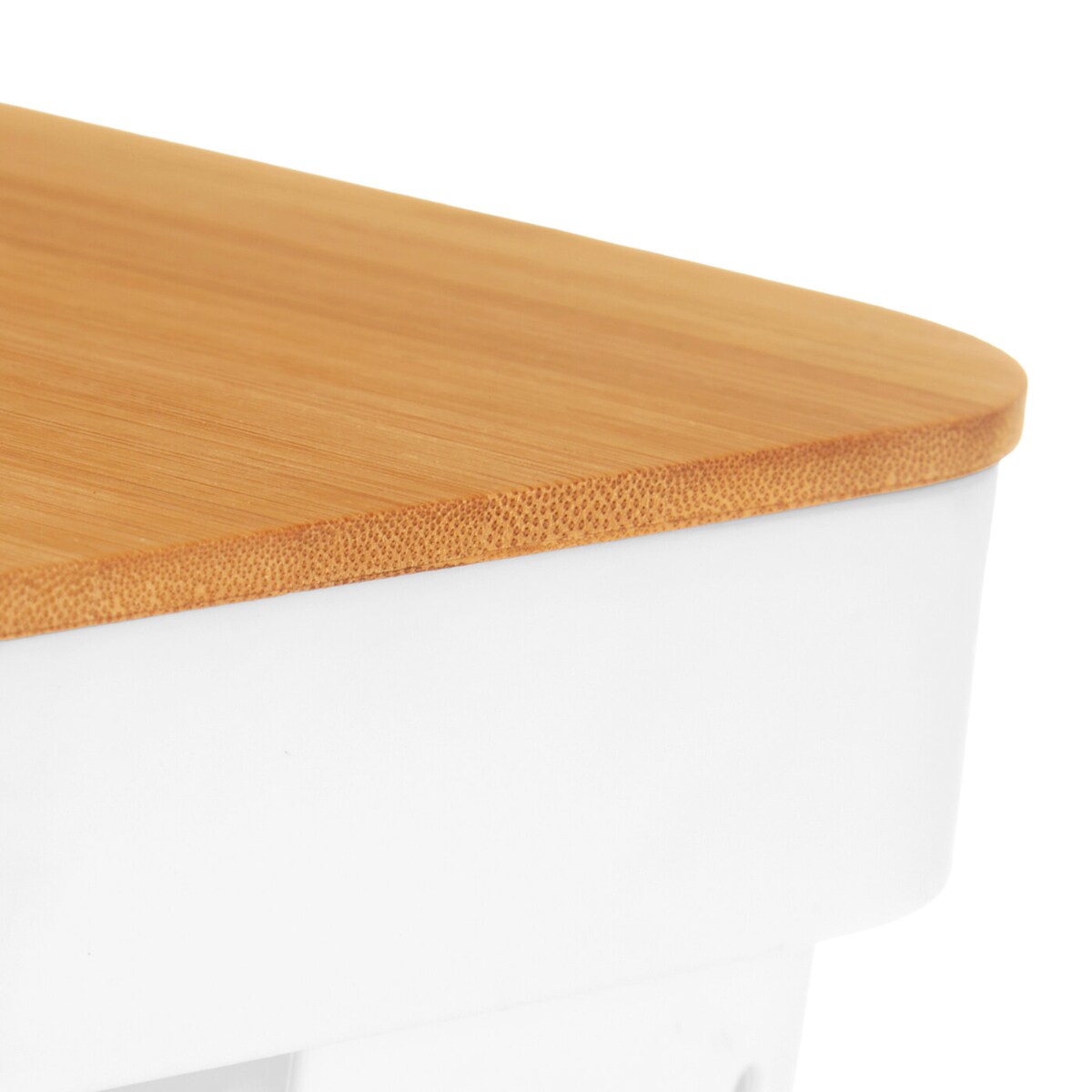 Plastikowy pojemnik z bambusową pokrywą, 36 x 26 x 14 cm