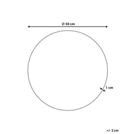 Okrągłe lustro ścienne ø 60 cm srebrne AGEN