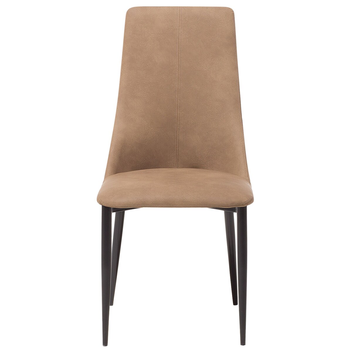 Zestaw 2 krzeseł do jadalni ekoskóra jasnobrązowy CLAYTON