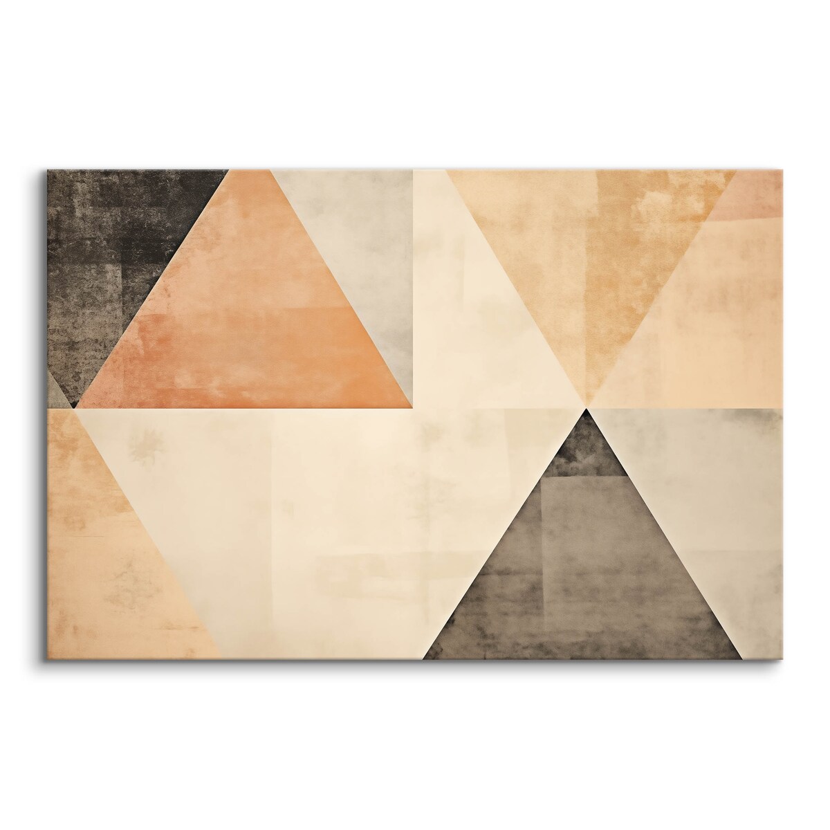 Obraz Ścienny Do Salonu Abstrakcja Trójkąty Wzór Geometryczny Boho 70x50cm