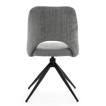 Krzesło obrotowe tapicerowane MILO II ciemny szary do salonu jadalni kuchni