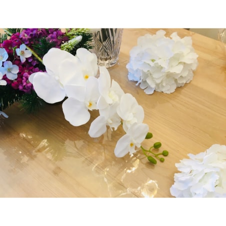 BIAŁY GUMOWANY STORCZYK NA ŁODYDZE piękny na dekoracje wazonu bukietu ślub