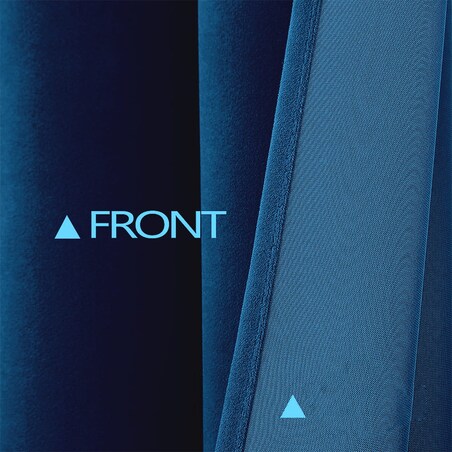 Zasłony gotowe na taśmie welurowe 140x250 niebieskie chabrowe