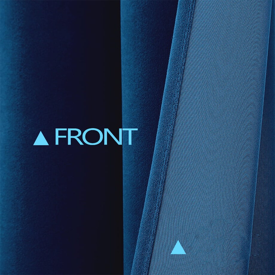 Zasłony gotowe na taśmie welurowe 140x250 niebieskie chabrowe