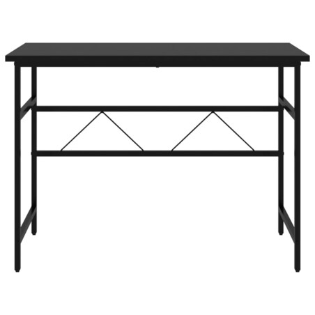 vidaXL Biurko komputerowe, czarne, 105x55x72 cm, MDF i metal
