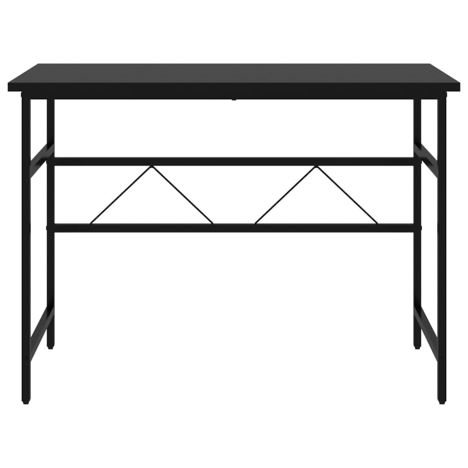 vidaXL Biurko komputerowe, czarne, 105x55x72 cm, MDF i metal