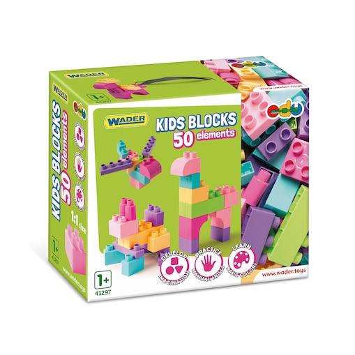 Kids Blocks klocki 50el. różowe