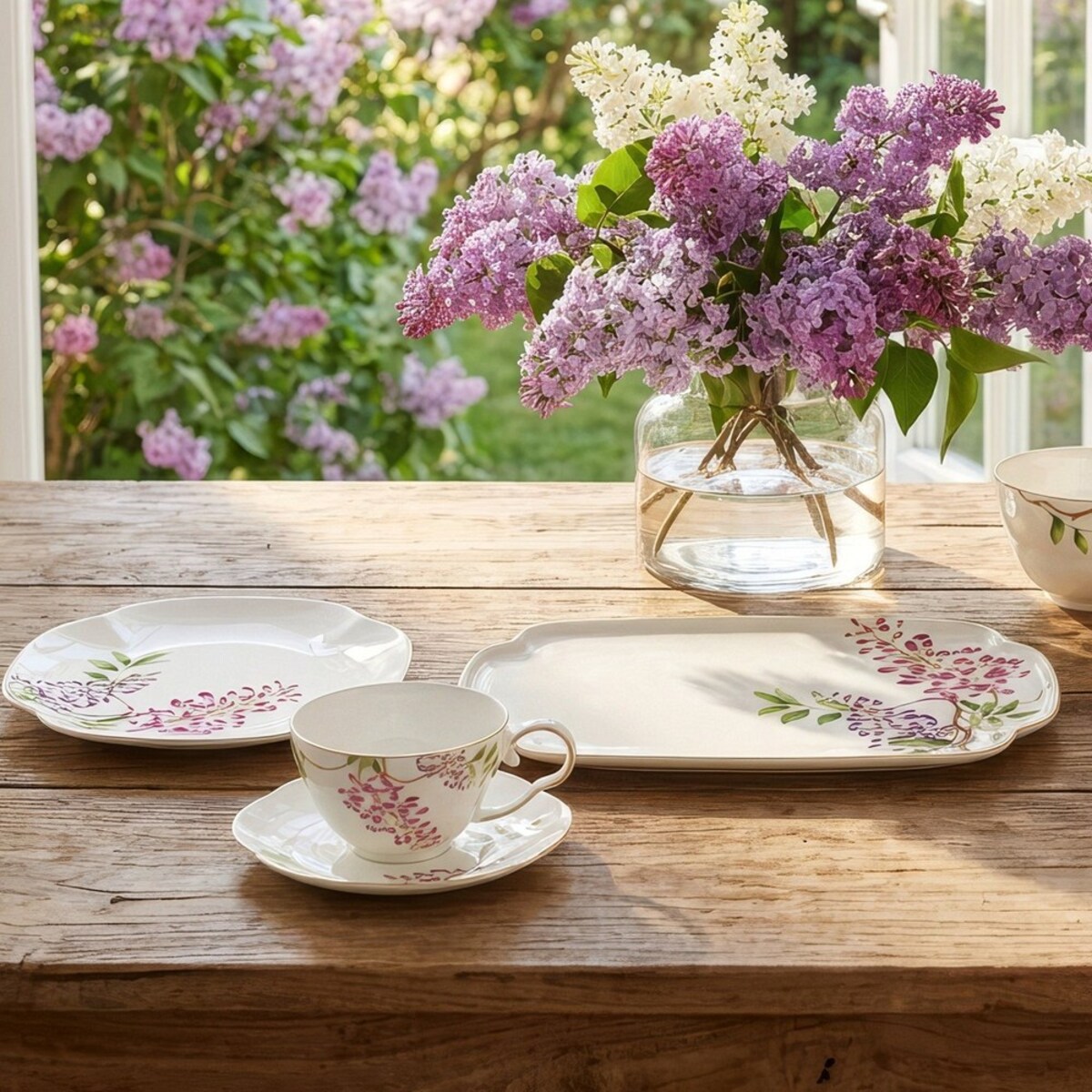 VILLA ITALIA Talerz deserowy porcelanowy 19 x 19 cm SENSUAL GARDEN