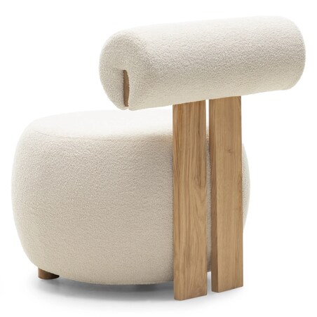 Fotel tapicerowany HANNI jasnobeżowy 70x63x71 cm