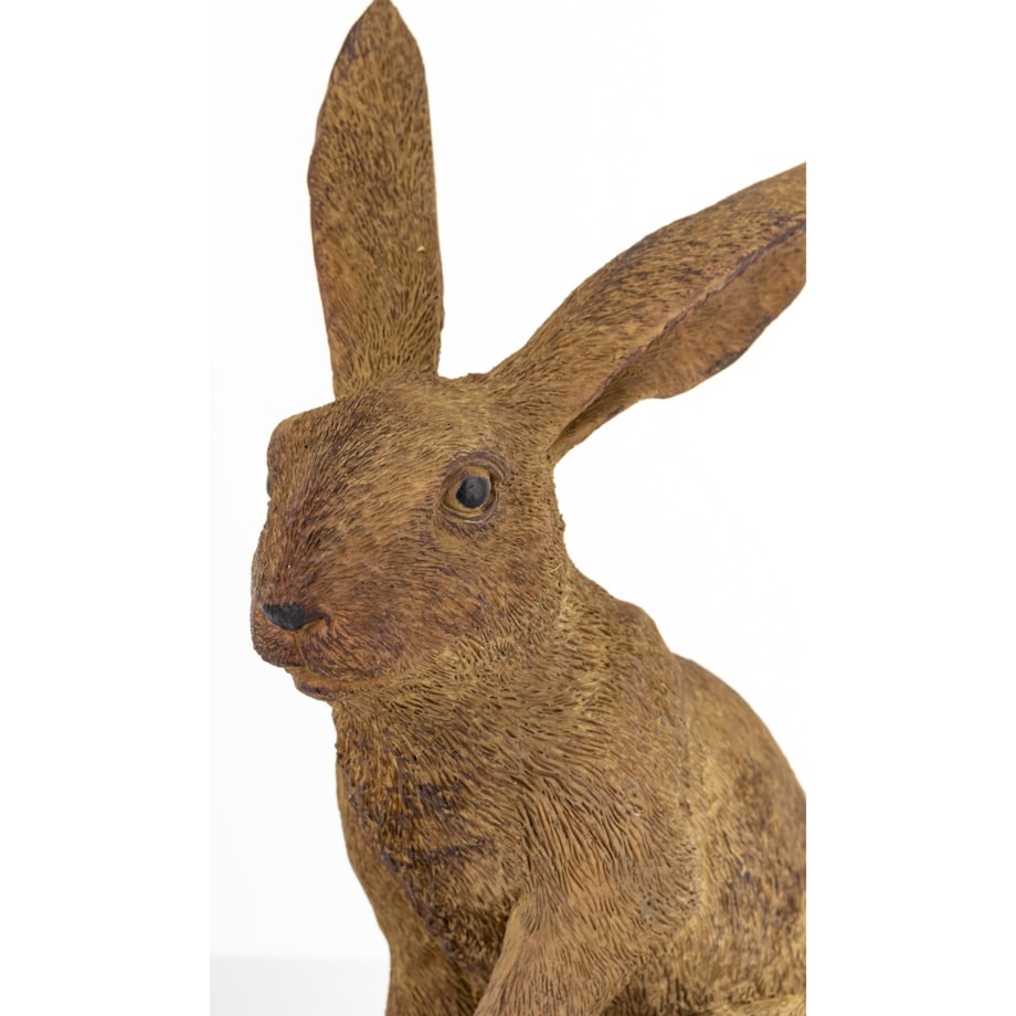 Dekoracja - siedzący zając 26x12x18,5 cm HARE brązowy