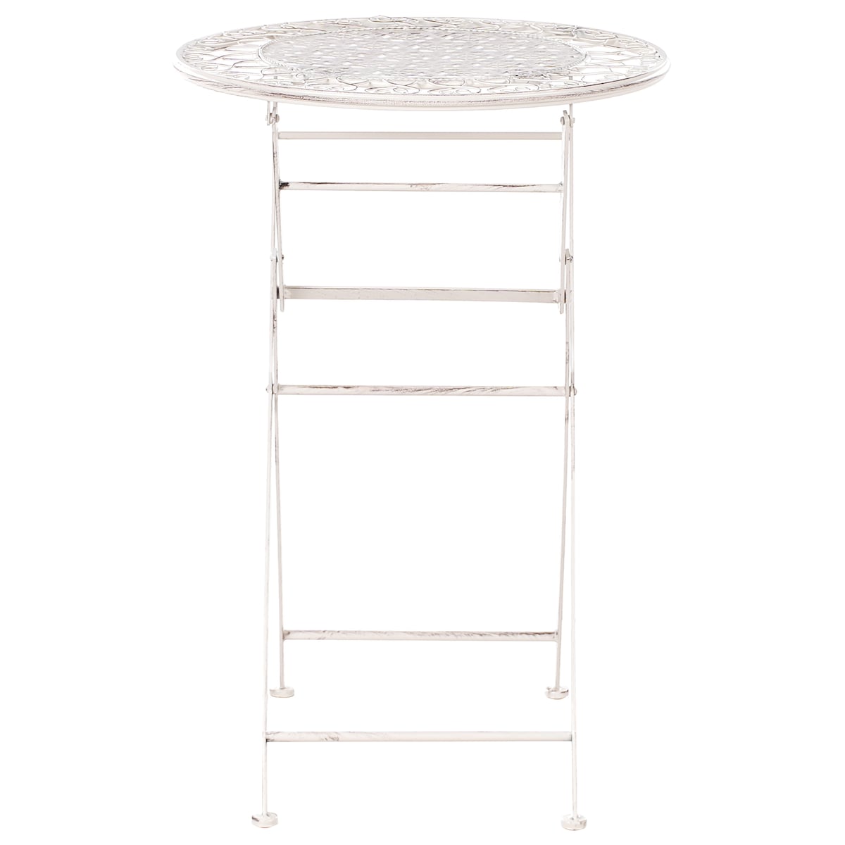 Stolik ogrodowy barowy TRIESTE 60 cm 60 cm Metal Jasnobeżowy