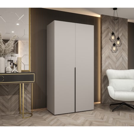 Szafa uchylna otwierana ALICANTE 1 100 wys. 202 cm Kaszmir + u. Czarny