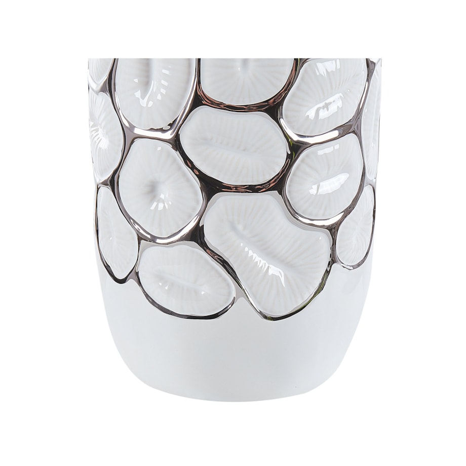 Wazon dekoracyjny ceramiczny 34 cm biały CENABUM