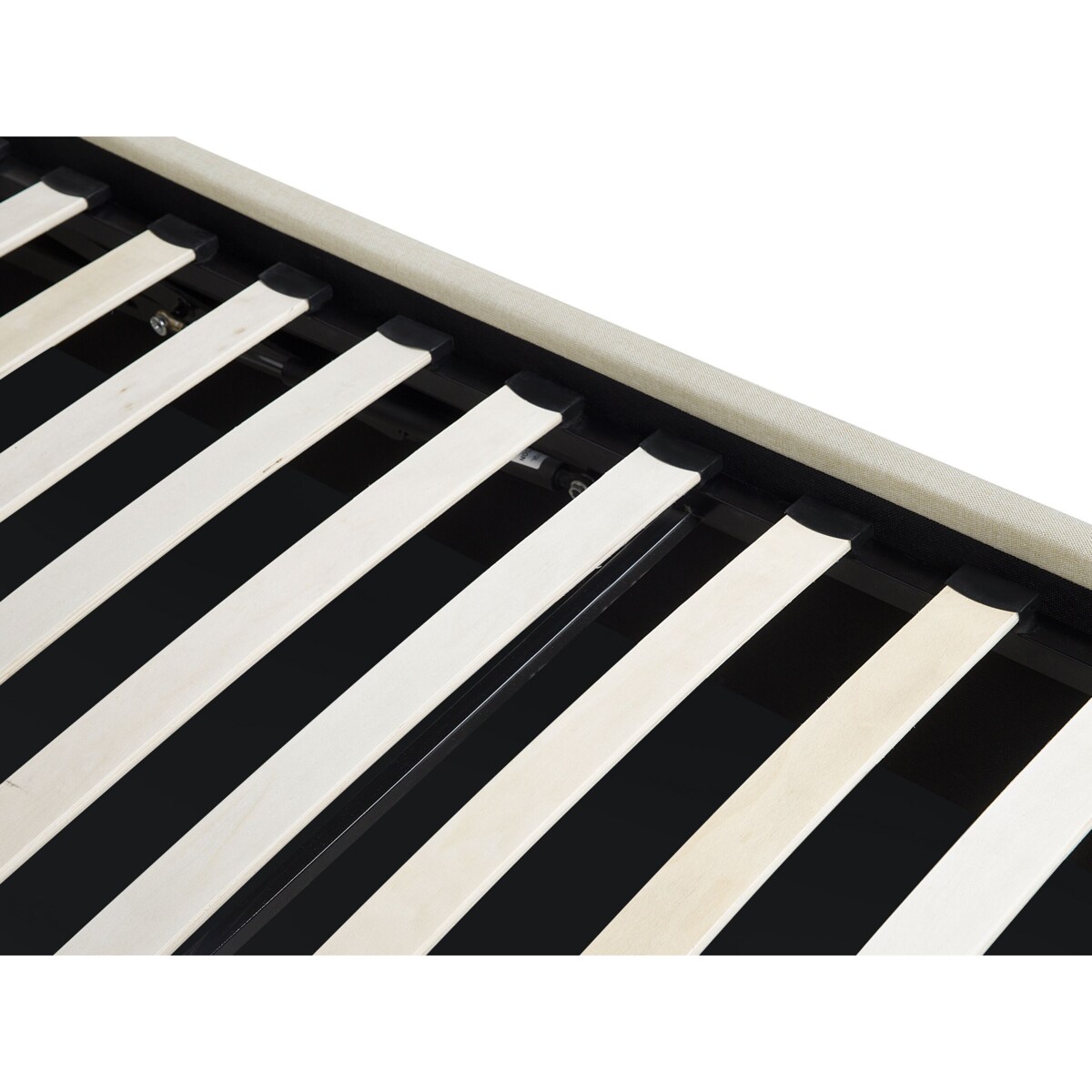 Łóżko z pojemnikiem ORBEY 180 x 200 cm Jasnobeżowy