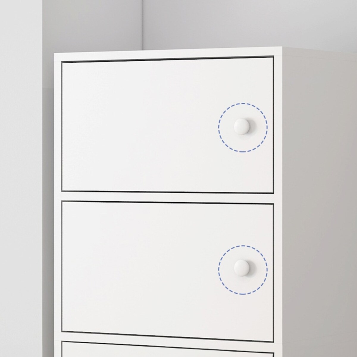 Nowoczesna pojemna komoda szafka duża biała skandynawski loft retro 4 półki