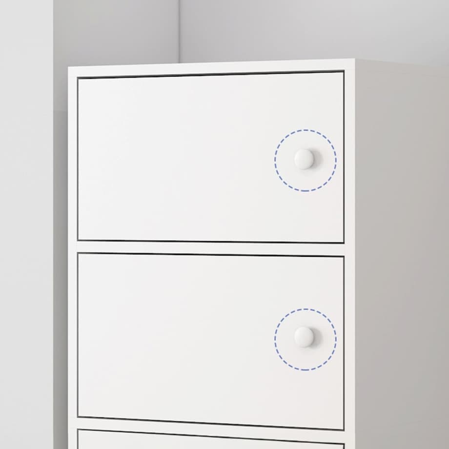 Nowoczesna pojemna komoda szafka duża biała skandynawski loft retro 4 półki