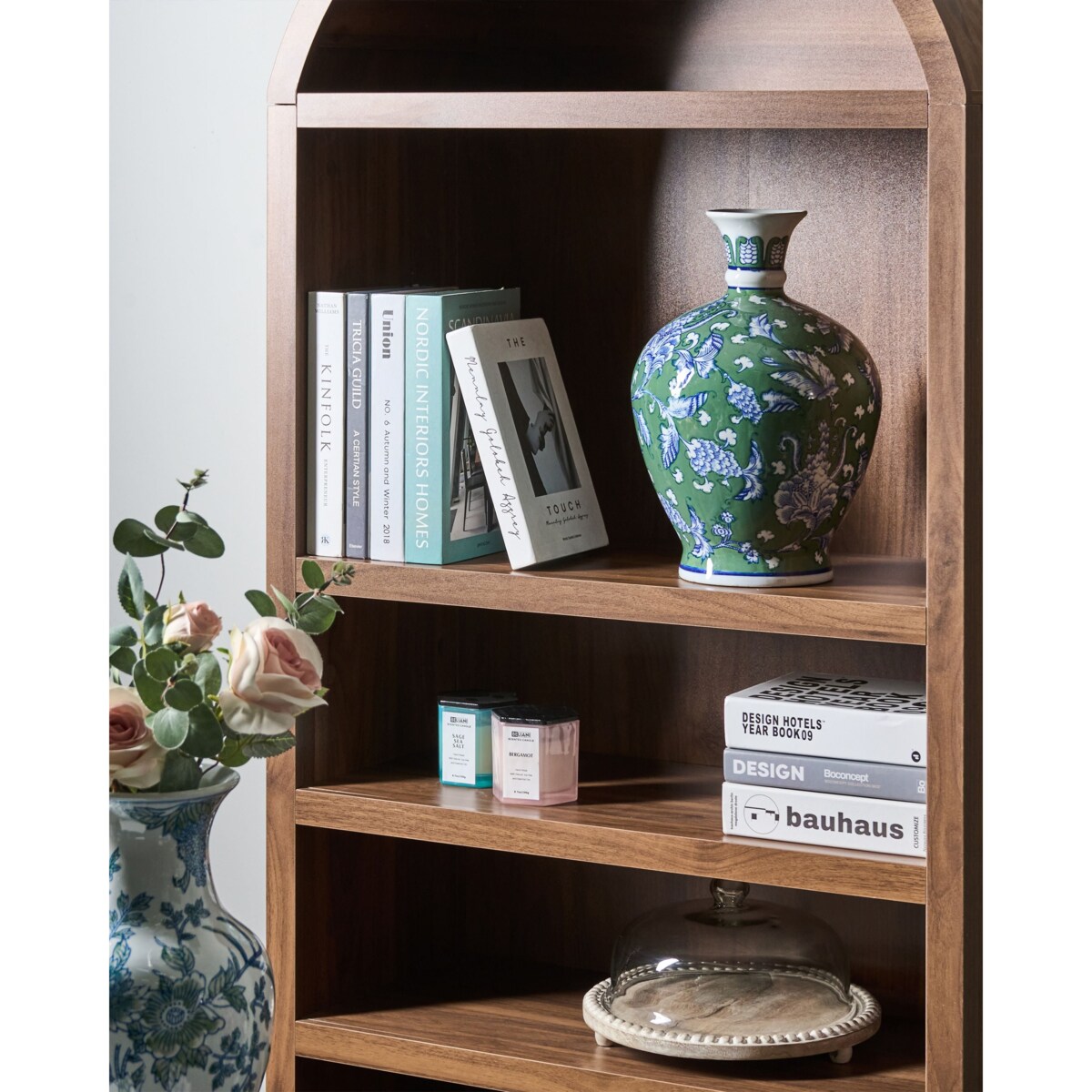 Wazon na kwiaty VALLADOLID Porcelana 36 cm Zielony