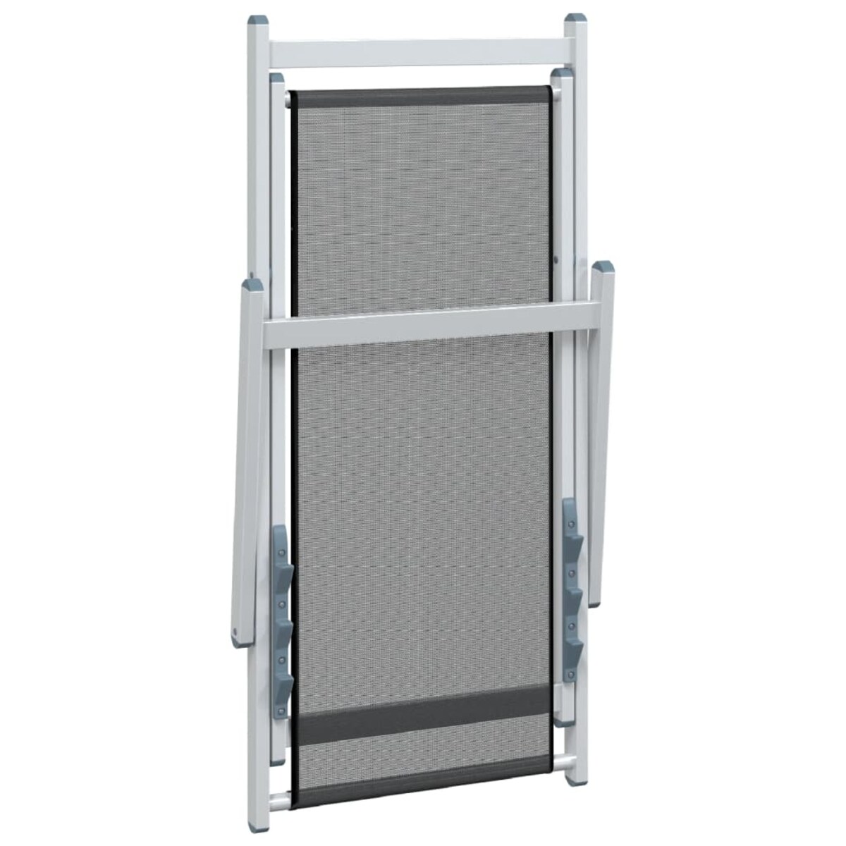 vidaXL Składane krzesła plażowe, 2 szt., szare, aluminium i textilene