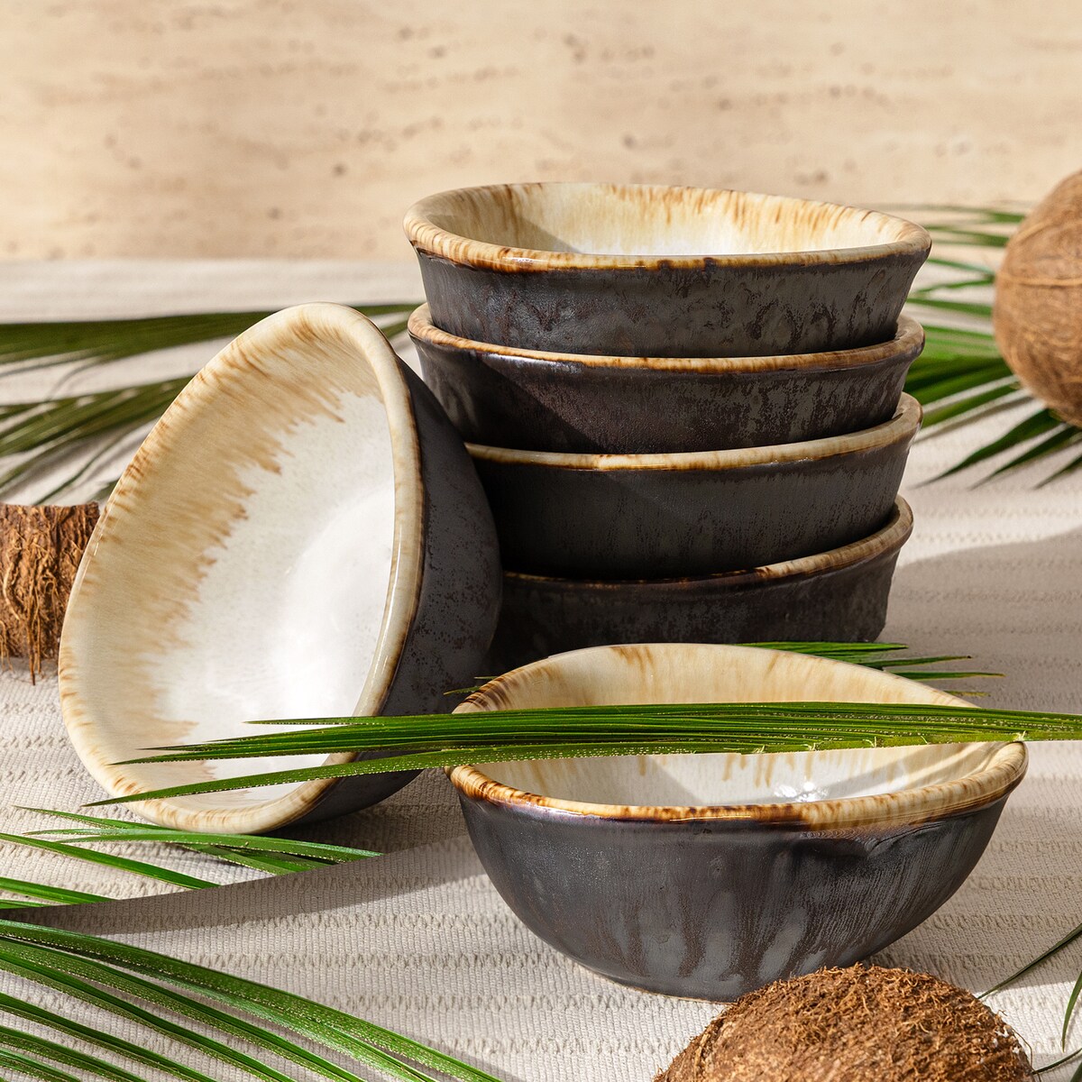 Konsimo PRIMA Salaterka 6 szt., jasnobeżowy