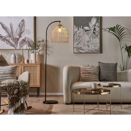 Lampa podłogowa rattanowa naturalna BERNICA