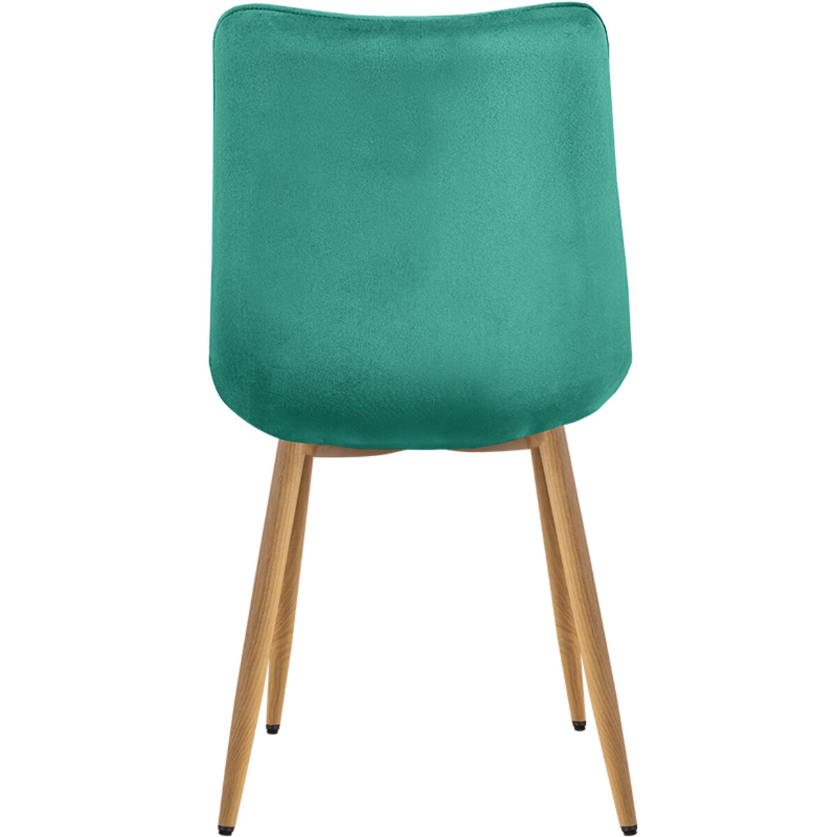 Krzesło tapicerowane do salonu jadalni pikowane welurowe zielone