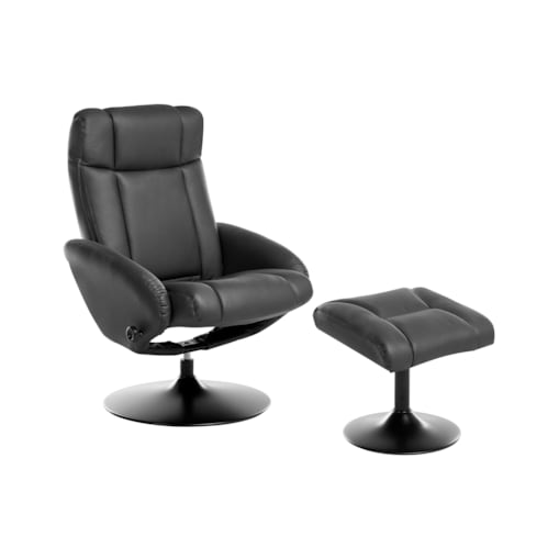 Rozkładany fotel APATE Ekoskóra Czarny